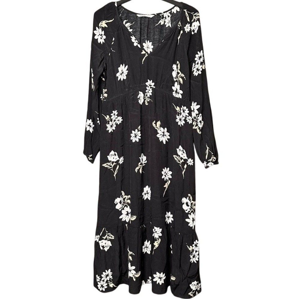 Bohemian Festival Floral Summer Maxi Dress Maternity Sonoma Women's XS Tiered